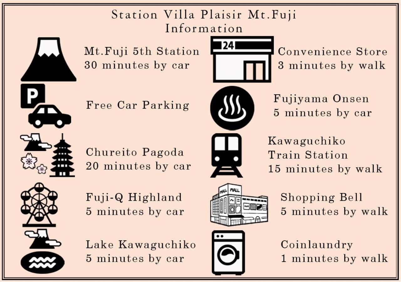 Station Villa Plaisir Mt. Fuji Fujikawaguchiko Esterno foto